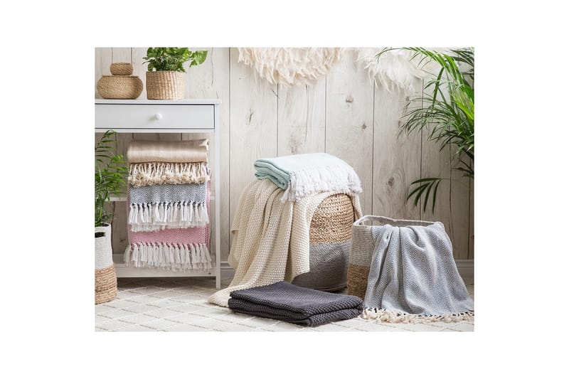 Pläd Tangier Grön/Vit - Grön/Vit - Textil & mattor - Filtar, kuddar & plädar - Filtar & plädar