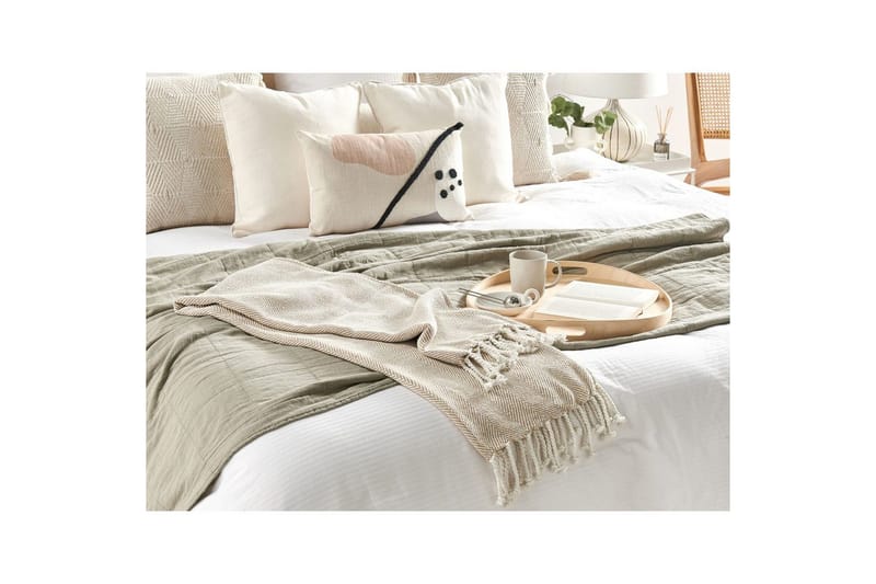 Pläd Tilmi Beige/vit - Beige/vit - Textil & mattor - Filtar, kuddar & plädar - Filtar & plädar