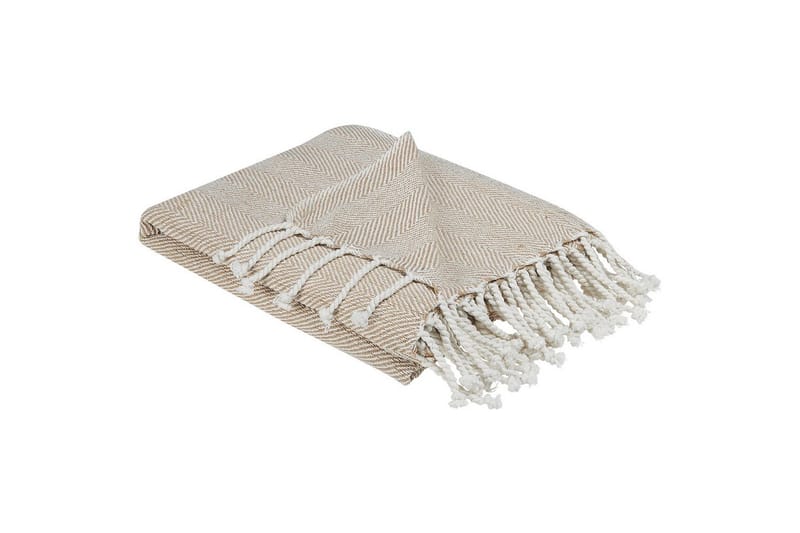 Pläd Tilmi Beige/vit, Beige/vit