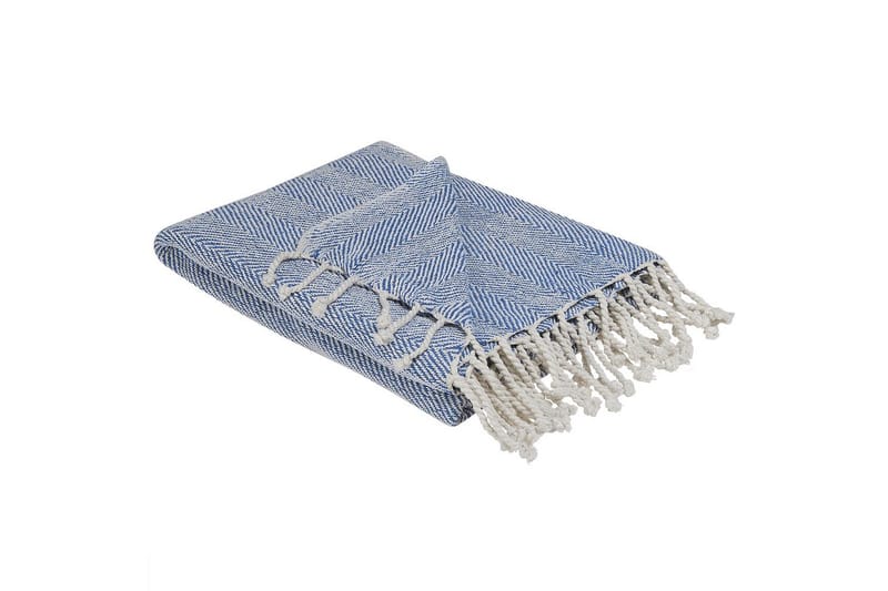 Pläd Tilmi Blå/Vit - Blå/Vit - Textil & mattor - Filtar, kuddar & plädar - Filtar & plädar