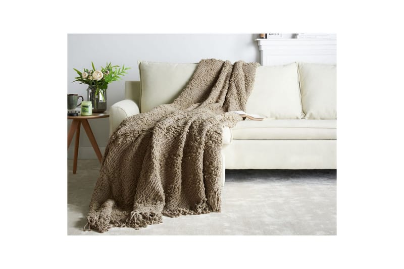 Pläd Vella Beige, 200x220 cm - Beige, 200x220 cm - Textil & mattor - Filtar, kuddar & plädar - Filtar & plädar