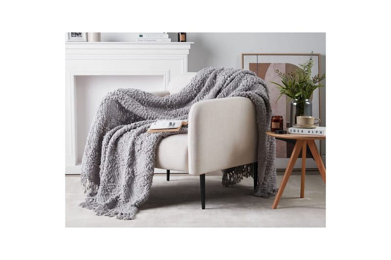 Pläd Vella Grå, 150x200 cm - Grå, 150x200 cm - Textil & mattor - Filtar, kuddar & plädar - Filtar & plädar