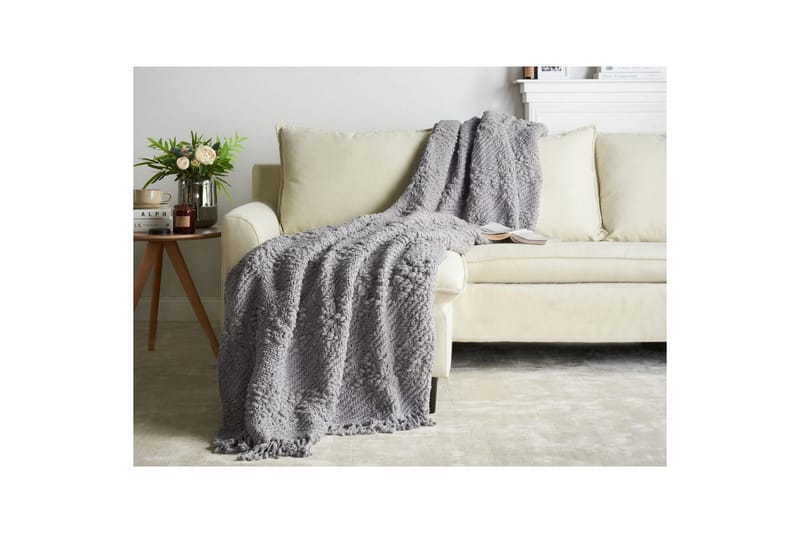 Pläd Vella Grå, 200x220 cm - Grå, 200x220 cm - Textil & mattor - Filtar, kuddar & plädar - Filtar & plädar