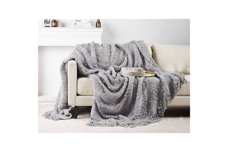 Pläd Vella Grå, 220x240 cm - Grå, 220x240 cm - Textil & mattor - Filtar, kuddar & plädar - Filtar & plädar
