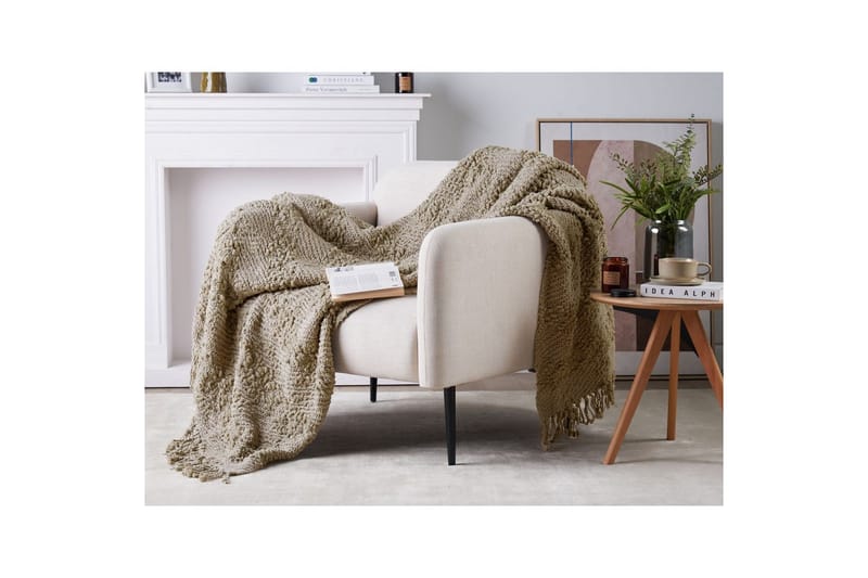 Pläd Vella Taupe, 150x200 cm - Taupe, 150x200 cm - Textil & mattor - Filtar, kuddar & plädar - Filtar & plädar