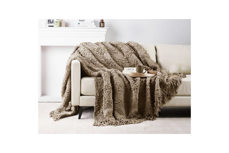 Pläd Vella Taupe, 220x240 cm - Taupe, 220x240 cm - Textil & mattor - Filtar, kuddar & plädar - Filtar & plädar