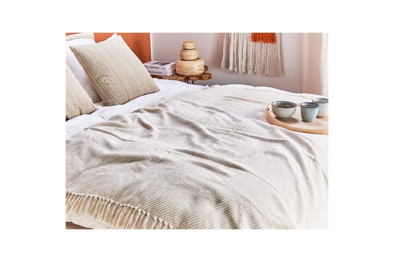 Pläd Yarsa Beige - Beige - Textil & mattor - Filtar, kuddar & plädar - Filtar & plädar