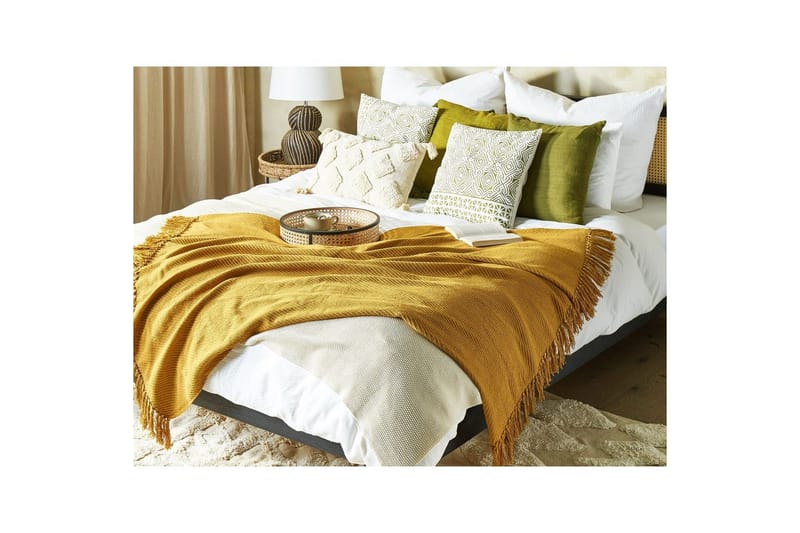 Pläd Yarsa Gul - Gul - Textil & mattor - Filtar, kuddar & plädar - Filtar & plädar