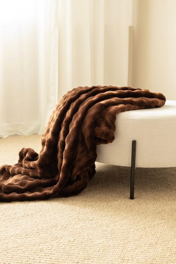 Pläd Pom Pom 130x170 cm - Brown - Textil & mattor - Filtar, kuddar & plädar - Filtar & plädar