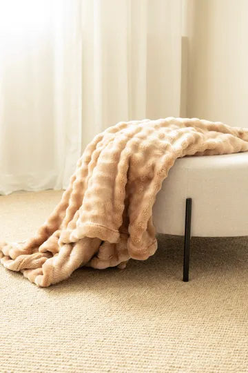 Pläd Pom Pom 150x220 cm - Caramel - Textil & mattor - Filtar, kuddar & plädar - Filtar & plädar