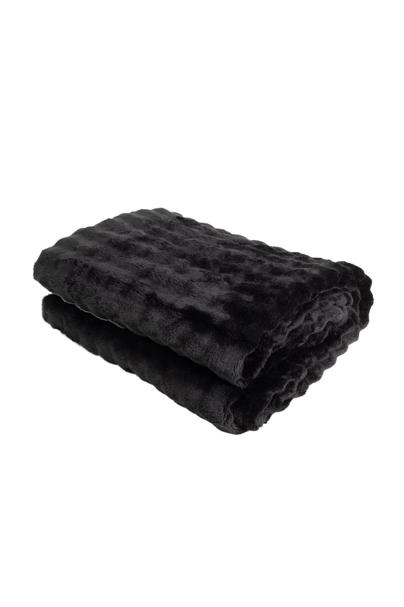 Pläd Pom Pom 130x170 cm - Black - Textil & mattor - Filtar, kuddar & plädar - Filtar & plädar