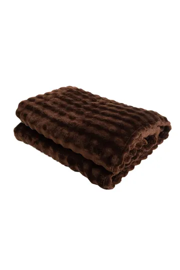 Pläd Pom Pom 130x170 cm - Brown - Textil & mattor - Filtar, kuddar & plädar - Filtar & plädar