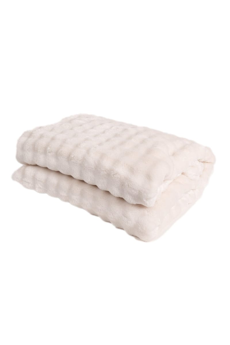 Pläd Pom Pom 150x220 cm - Creme - Textil & mattor - Filtar, kuddar & plädar - Filtar & plädar