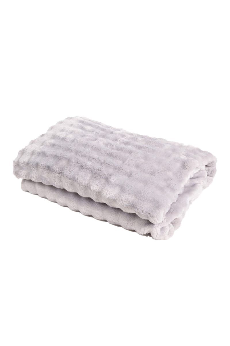 Pläd Pom Pom 150x220 cm - Silver - Textil & mattor - Filtar, kuddar & plädar - Filtar & plädar