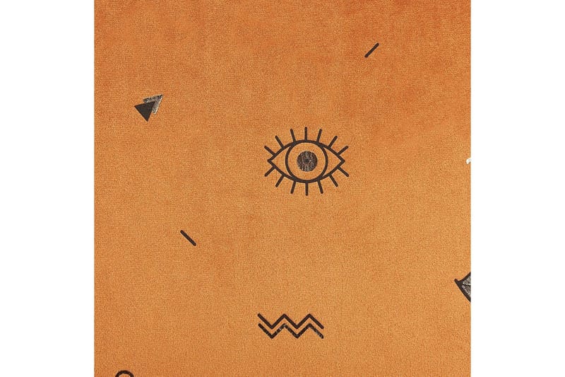 Prydnadskuddar Aeonium set om 2 Orange/svart - Orange/svart - Textil & mattor - Filtar, kuddar & plädar - Prydnadskudde & kuddfodral