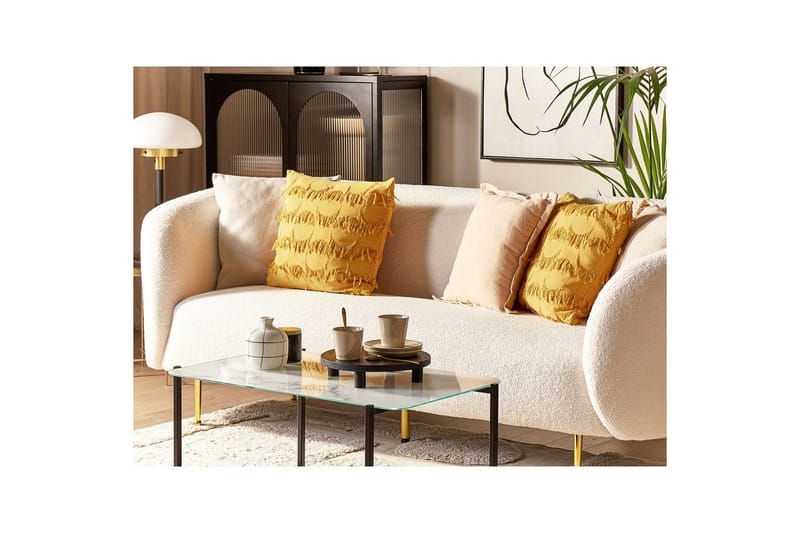 Prydnadskuddar Agastache set om 2 Gul - Gul - Textil & mattor - Filtar, kuddar & plädar - Prydnadskudde & kuddfodral