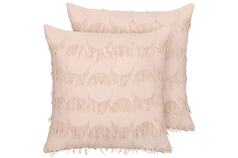 Prydnadskuddar Agastache set om 2 Rosa - Rosa - Textil & mattor - Filtar, kuddar & plädar - Prydnadskudde & kuddfodral