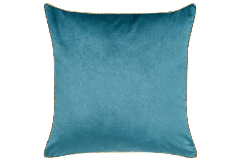 Prydnadskuddar Alyssum set om 2 Blå/guld, Sammet - Blå/guld, Sammet - Textil & mattor - Filtar, kuddar & plädar - Utekudde