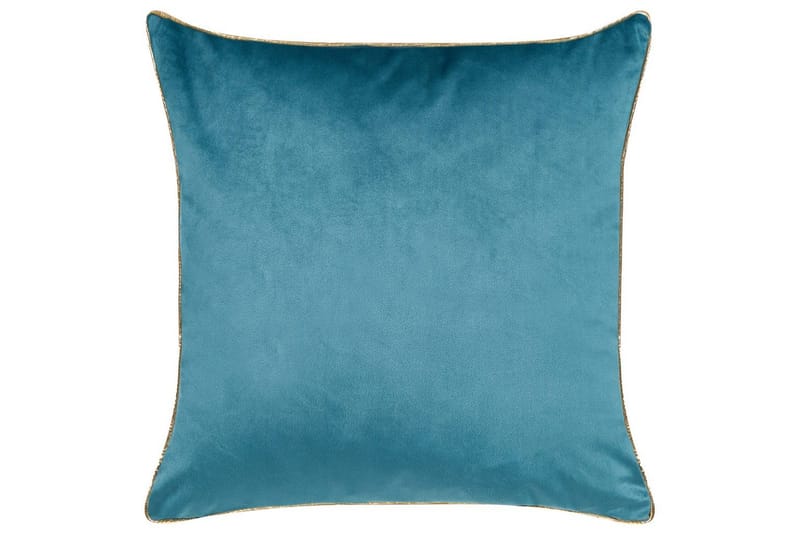 Prydnadskuddar Alyssum set om 2 Blå/guld, Sammet - Blå/guld, Sammet - Textil & mattor - Filtar, kuddar & plädar - Utekudde