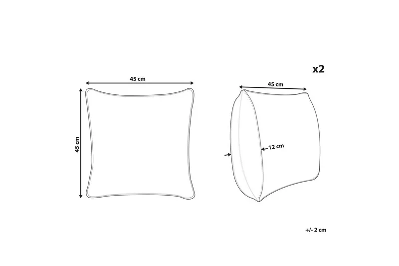 Prydnadskuddar Alyssum set om 2 Blå/guld, Sammet - Blå/guld, Sammet - Textil & mattor - Filtar, kuddar & plädar - Utekudde