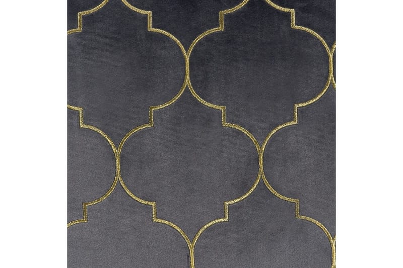 Prydnadskuddar Alyssum set om 2 Grå/guld, Sammet - Grå/guld, Sammet - Textil & mattor - Filtar, kuddar & plädar - Utekudde