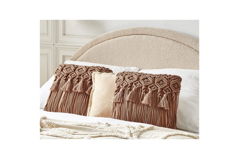 Prydnadskuddar Bamian set om 2 Brun - Brun - Textil & mattor - Filtar, kuddar & plädar - Utekudde