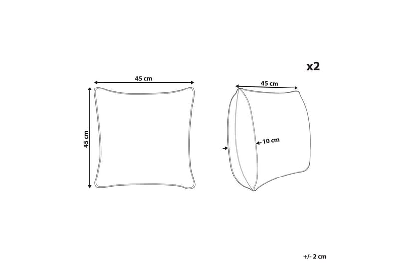 Prydnadskuddar Bamian set om 2 Vit - Vit - Textil & mattor - Filtar, kuddar & plädar - Utekudde