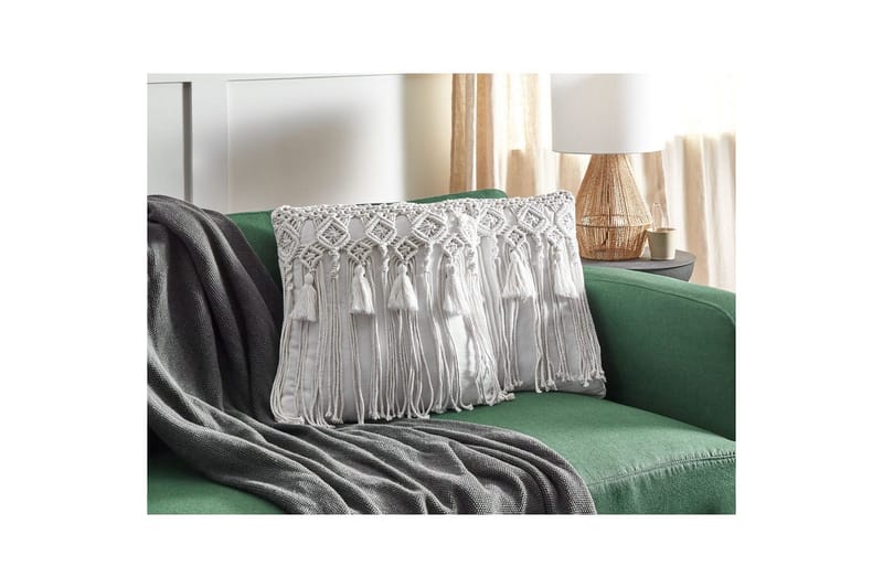 Prydnadskuddar Bamian set om 2 Vit - Vit - Textil & mattor - Filtar, kuddar & plädar - Utekudde