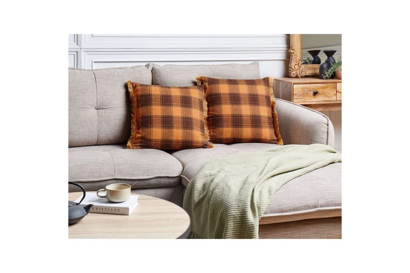 Prydnadskuddar Barja set om 2 Fyrkantig - Fyrkantig - Textil & mattor - Filtar, kuddar & plädar - Prydnadskudde & kuddfodral