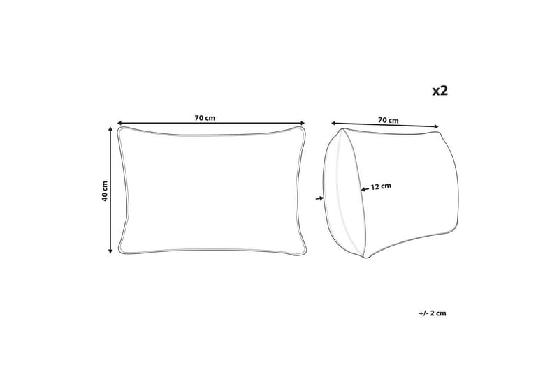 Prydnadskuddar Barja set om 2 Rektangulär - Rektangulär - Textil & mattor - Filtar, kuddar & plädar - Utekudde