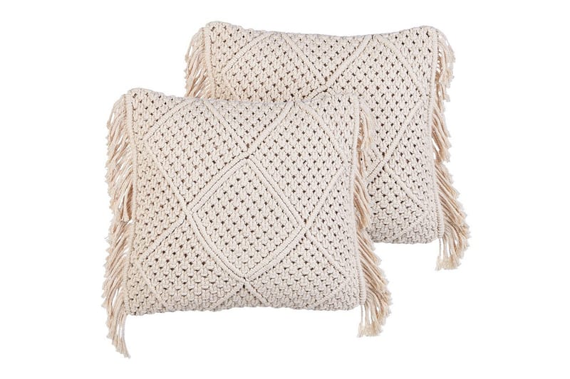 Prydnadskuddar Besham set om 2 Beige - Beige - Textil & mattor - Filtar, kuddar & plädar - Utekudde