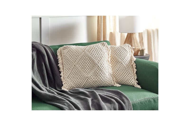 Prydnadskuddar Besham set om 2 Beige - Beige - Textil & mattor - Filtar, kuddar & plädar - Utekudde
