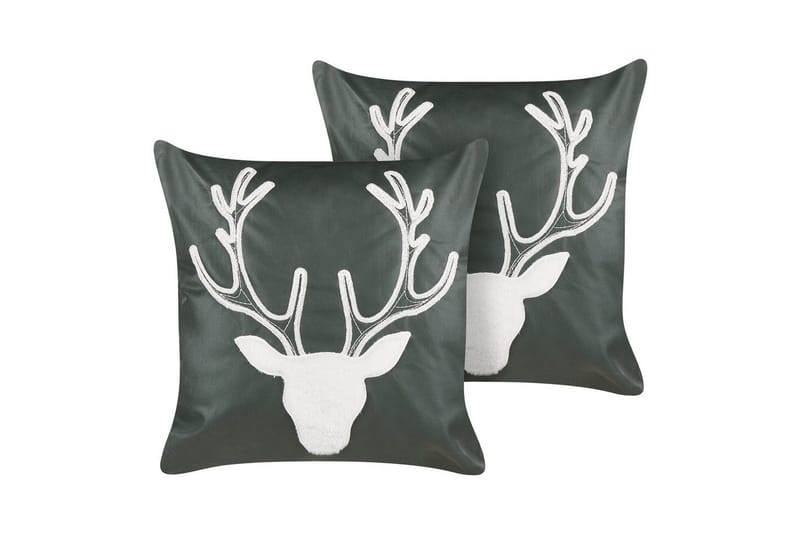 Prydnadskuddar Bicocca set om 2 Grön/Vit, Grön/Vit