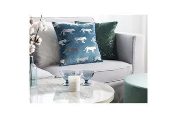 Prydnadskuddar Bluebell set om 2 Blå/Silver - Blå/Silver - Textil & mattor - Filtar, kuddar & plädar - Utekudde