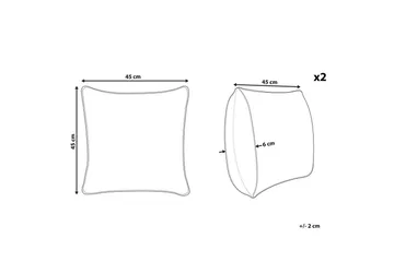 Prydnadskuddar Buxus set om 2 - Textil & mattor - Filtar, kuddar & plädar - Utekudde