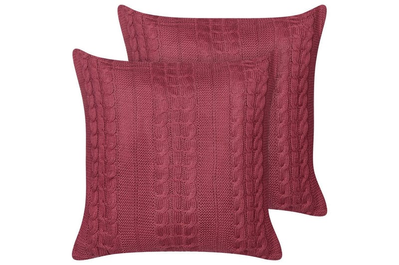 Prydnadskuddar Cadetia set om 2 Röd - Röd - Textil & mattor - Filtar, kuddar & plädar - Utekudde