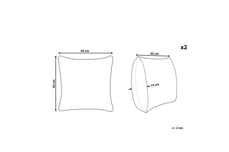Prydnadskuddar Cadetia set om 2 Vit - Vit - Textil & mattor - Filtar, kuddar & plädar - Utekudde
