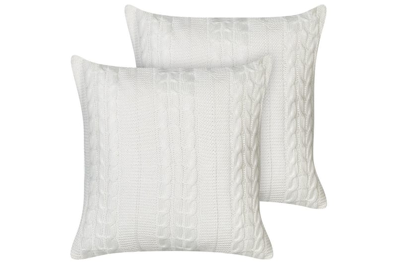Prydnadskuddar Cadetia set om 2 Vit - Vit - Textil & mattor - Filtar, kuddar & plädar - Utekudde