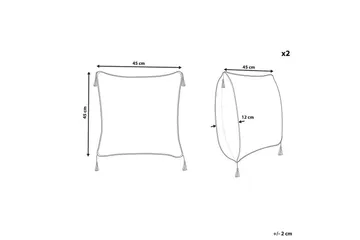 Prydnadskuddar Camellia set om 2 - Textil & mattor - Filtar, kuddar & plädar - Prydnadskudde & kuddfodral