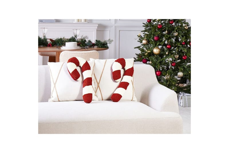 Prydnadskuddar Candy Cane set om 2 - Textil & mattor - Filtar, kuddar & plädar - Utekudde