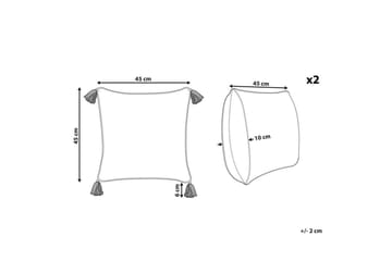 Prydnadskuddar Carissa set om 2 - Textil & mattor - Filtar, kuddar & plädar - Prydnadskudde & kuddfodral