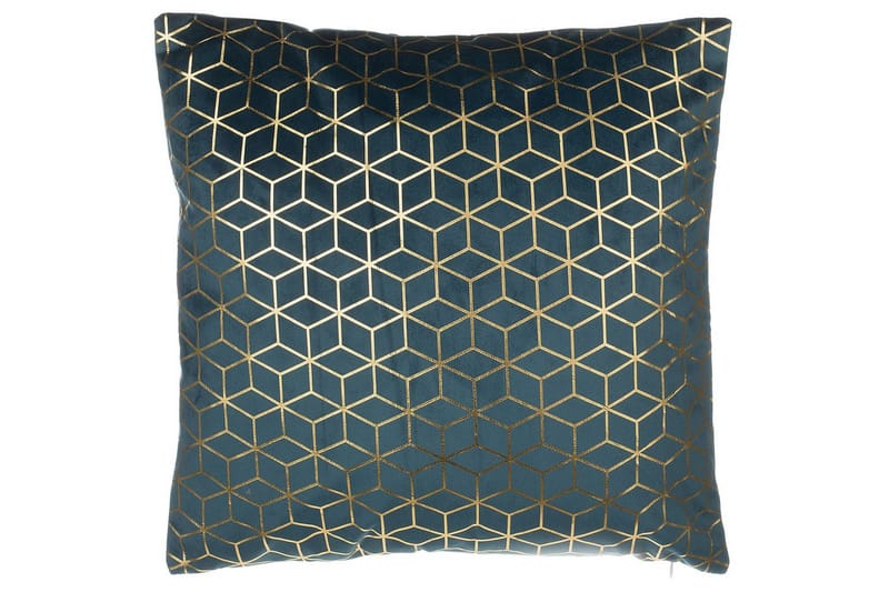 Prydnadskuddar Celosia set om 2 Blå/guld - Blå/guld - Textil & mattor - Filtar, kuddar & plädar - Utekudde