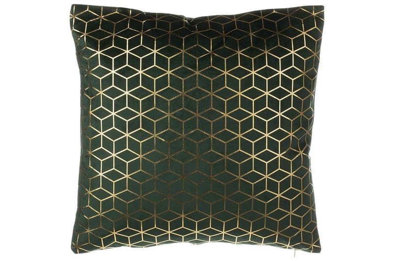 Prydnadskuddar Celosia set om 2 Grön/guld - Grön/guld - Textil & mattor - Filtar, kuddar & plädar - Utekudde