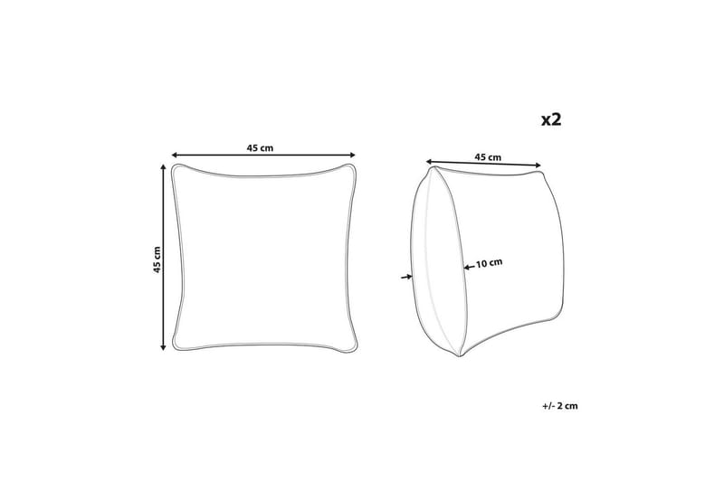 Prydnadskuddar Ceramium set om 2 Blå/Vit - Blå/Vit - Textil & mattor - Filtar, kuddar & plädar - Prydnadskudde & kuddfodral