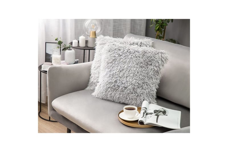 Prydnadskuddar Cide set om 2 Grå - Grå - Textil & mattor - Filtar, kuddar & plädar - Utekudde