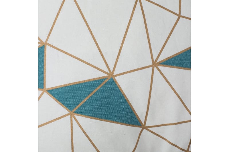 Prydnadskuddar Clarkia set om 2 Vit/Blå/Guld - Vit/Blå/Guld - Textil & mattor - Filtar, kuddar & plädar - Utekudde