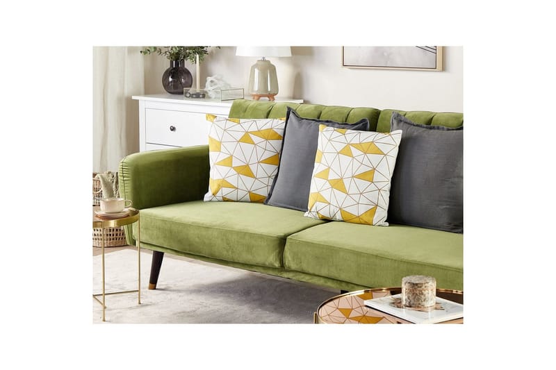 Prydnadskuddar Clarkia set om 2 Vit/Guld/Gul - Vit/Guld/Gul - Textil & mattor - Filtar, kuddar & plädar - Utekudde