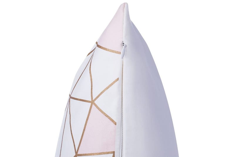 Prydnadskuddar Clarkia set om 2 Vit/guld/rosa - Vit/guld/rosa - Textil & mattor - Filtar, kuddar & plädar - Utekudde