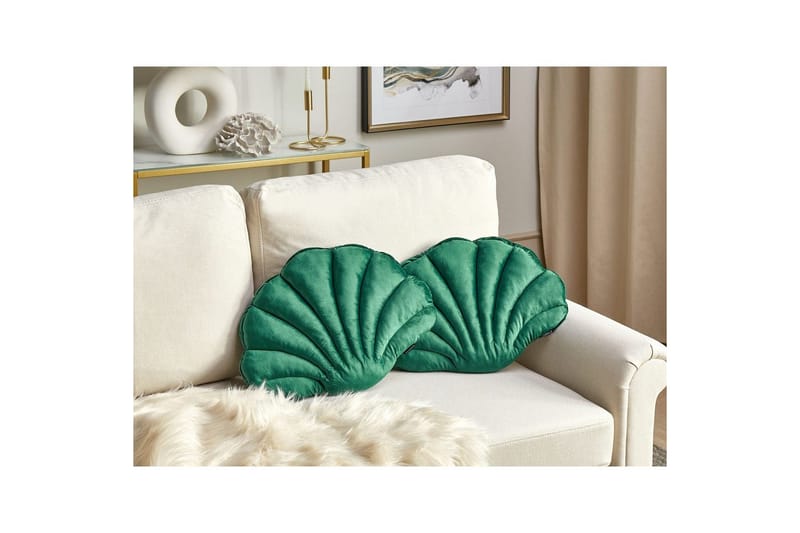 Prydnadskuddar Consolida set om 2 Grön - Grön - Textil & mattor - Filtar, kuddar & plädar - Utekudde