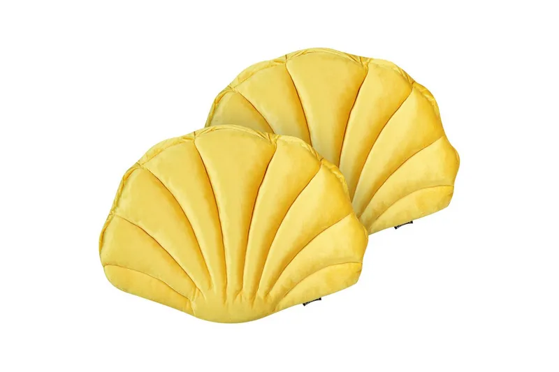 Prydnadskuddar Consolida set om 2 Gul - Gul - Textil & mattor - Filtar, kuddar & plädar - Utekudde